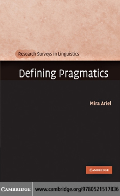 Defining Pragmatics, PDF eBook