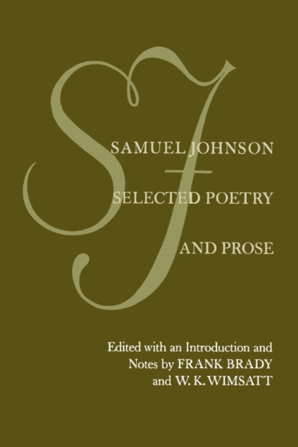 Samuel Johnson : Selected Poetry and Prose, Paperback / softback Book