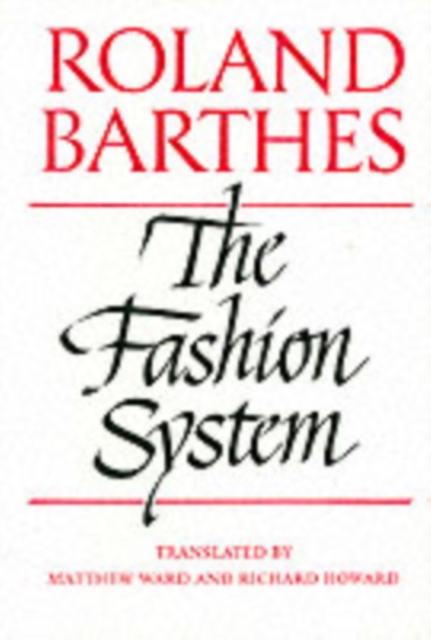 The Fashion System, Paperback Book