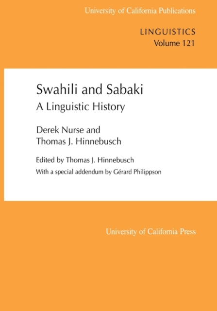 Swahili and Sabaki : A Linguistic History, Paperback / softback Book
