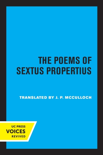 The Poems of Sextus Propertius, Paperback / softback Book