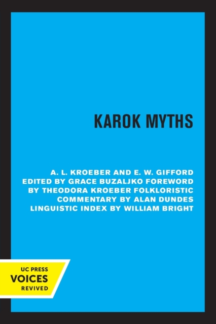 Karok Myths, Paperback / softback Book