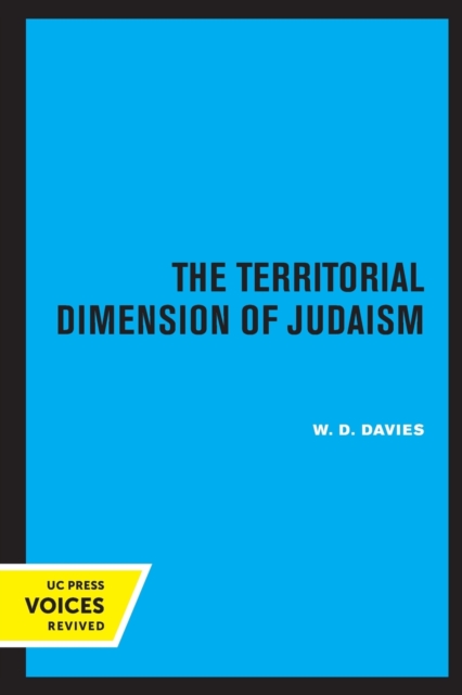 The Territorial Dimension of Judaism, Paperback / softback Book