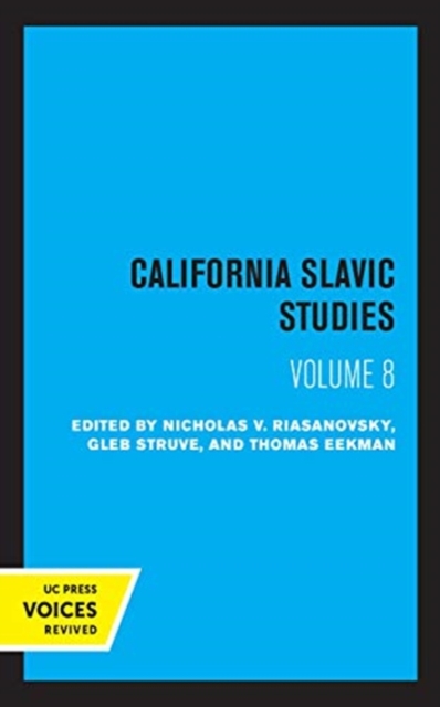 California Slavic Studies, Volume VIII, Hardback Book