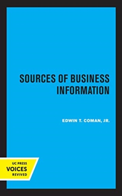 Sources of Business Information : Revised Edition, Hardback Book