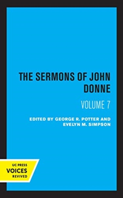 The Sermons of John Donne, Volume VII, Hardback Book