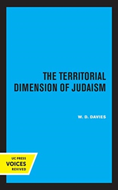 The Territorial Dimension of Judaism, Hardback Book