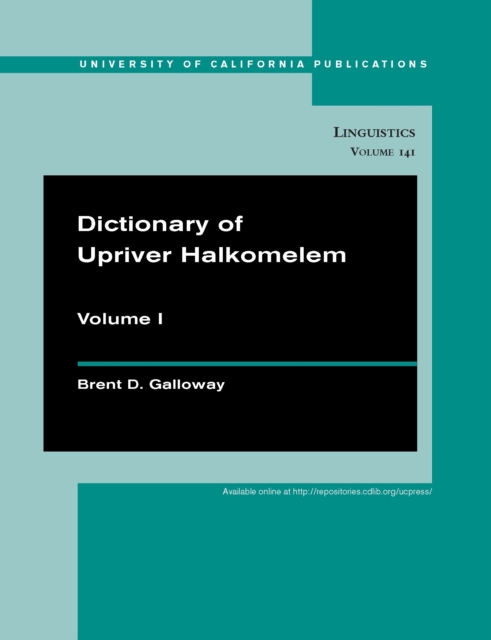 Dictionary of Upriver Halkomelem, PDF eBook
