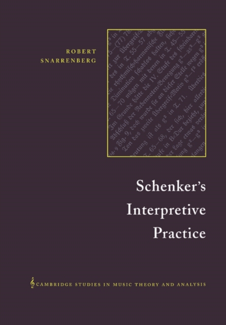 Schenker's Interpretive Practice, Paperback / softback Book