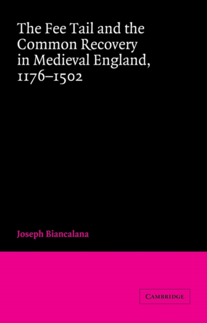 The Fee Tail and the Common Recovery in Medieval England : 1176-1502, Paperback / softback Book