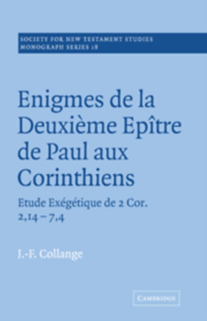 Enigmes de la Deuxieme Epitre de Paul aux Corinthiens, Hardback Book