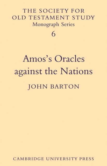 Amos's Oracles Against the Nations, Paperback / softback Book