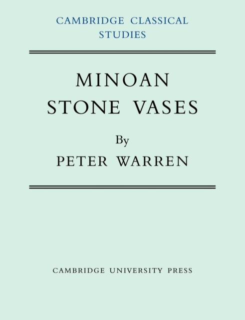 Minoan Stone Vases, Paperback / softback Book