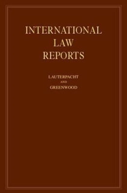 International Law Reports: Volume 140, Hardback Book