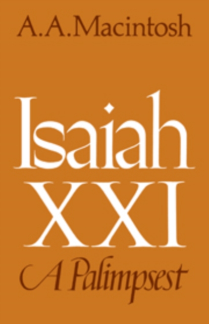 Isaiah XXI : A palimpsest, Hardback Book