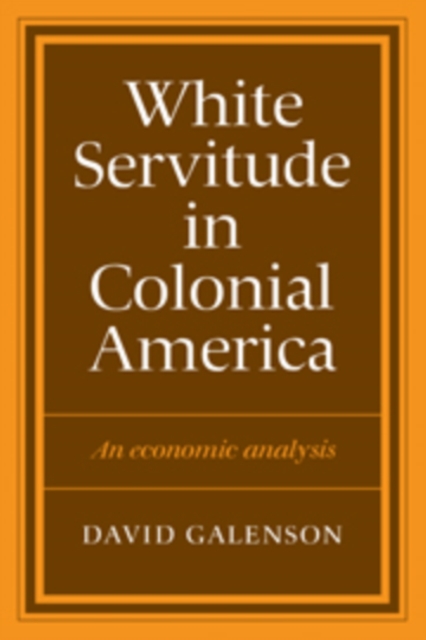 White Servitude in Colonial America : An economic analysis, Hardback Book