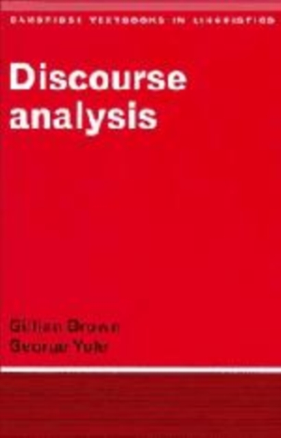 Discourse Analysis, Hardback Book