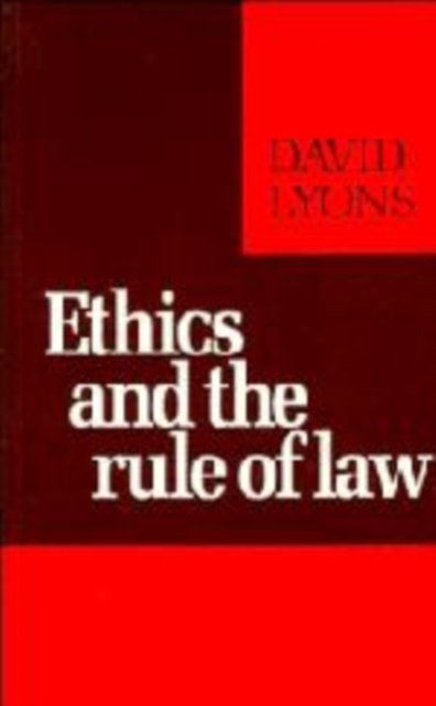 Ethics and the Rule of Law, Hardback Book