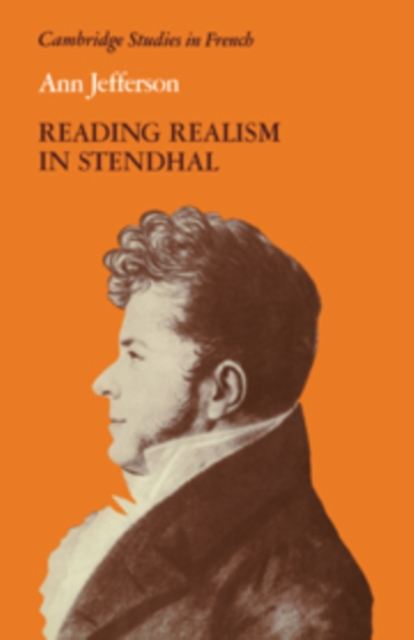 Reading Realism in Stendhal, Hardback Book