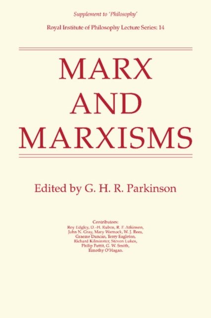 Marx and Marxisms, Paperback / softback Book