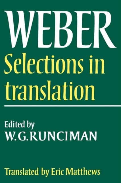 Max Weber: Selections in Translation, Paperback / softback Book