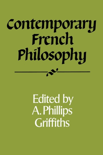 Contemporary French Philosophy, Paperback / softback Book