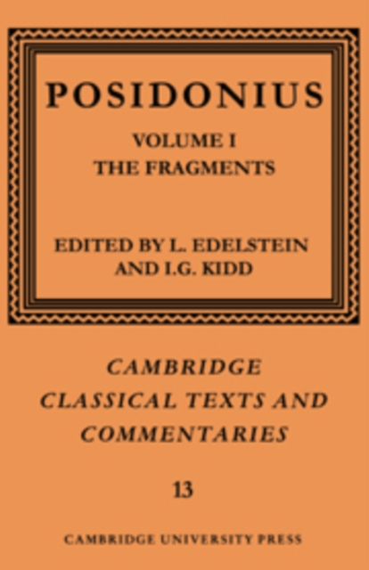 Posidonius: Volume 1, The Fragments, Hardback Book