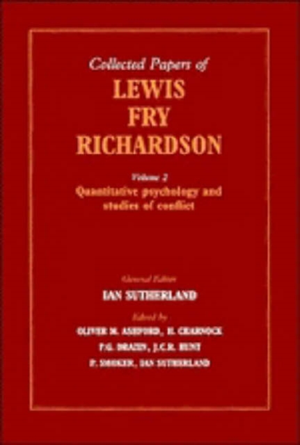 The Collected Papers of Lewis Fry Richardson: Volume 2 : v. 2, Hardback Book