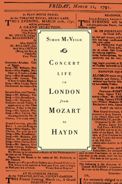 Concert Life in London from Mozart to Haydn, Hardback Book