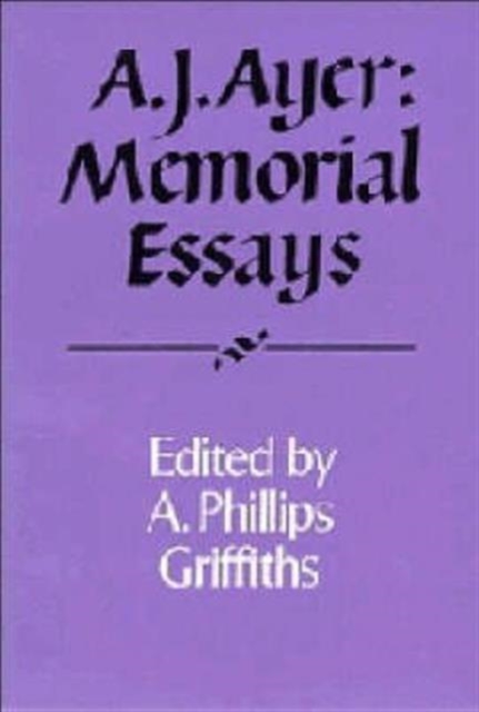 A. J. Ayer: Memorial Essays, Paperback / softback Book