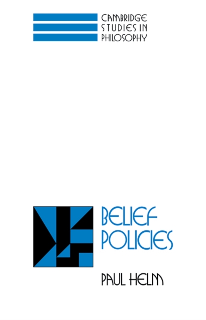 Belief Policies, Hardback Book