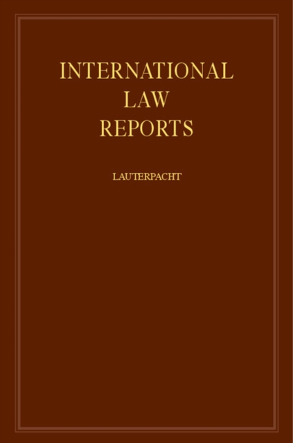 International Law Reports, Hardback Book