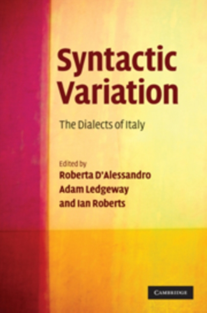 Syntactic Variation : The Dialects of Italy, Hardback Book