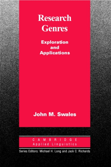 Research Genres : Explorations and Applications, Paperback / softback Book