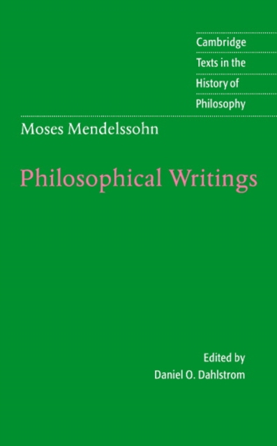 Moses Mendelssohn: Philosophical Writings, Paperback / softback Book