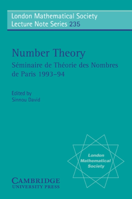 Number Theory : Seminaire de theorie des nombres de Paris 1993-94, Paperback / softback Book