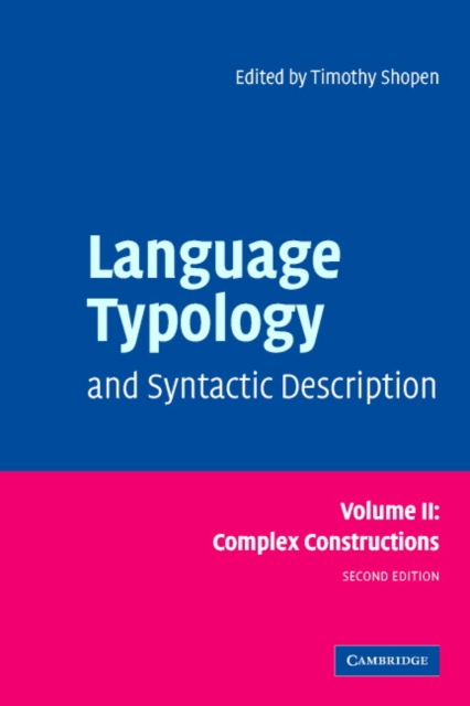 Language Typology and Syntactic Description: Volume 2, Complex Constructions, Paperback / softback Book