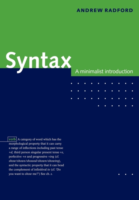 Syntax : A Minimalist Introduction, Paperback / softback Book
