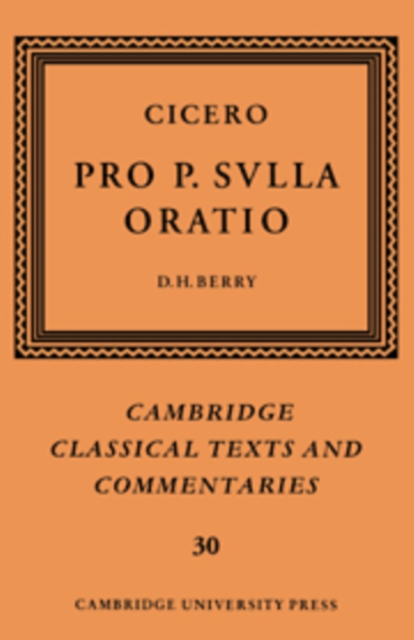 Cicero: Pro P. Sulla oratio, Paperback / softback Book