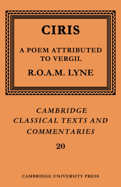 Ciris: A Poem Attributed to Vergil, Paperback / softback Book