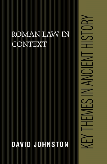 Roman Law in Context, Hardback Book