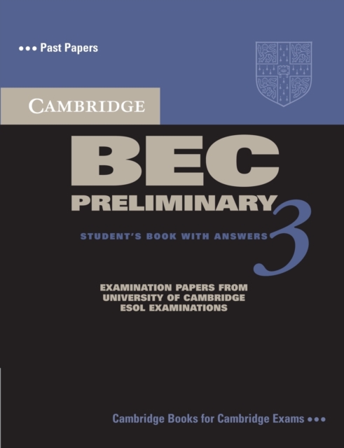 Cambridge BEC Preliminary 3 Student's Book with Answers, Paperback / softback Book