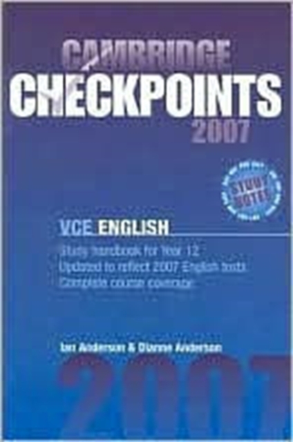 Cambridge Checkpoints VCE English 2007, Paperback Book