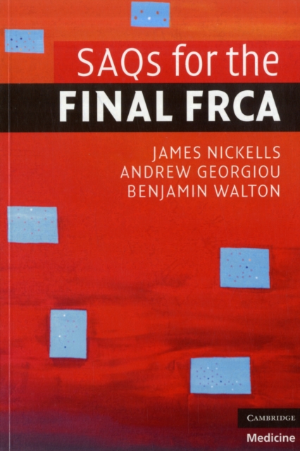 SAQs for the Final FRCA, Paperback / softback Book