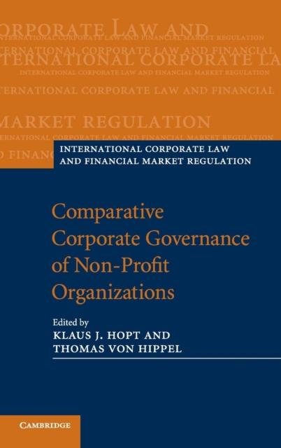 Comparative Corporate Governance of Non-Profit Organizations, Hardback Book