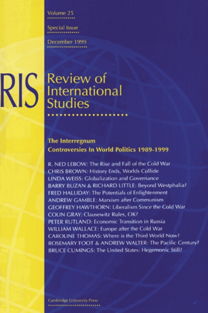 The Interregnum: Controversies in World Politics 1989-1999, Paperback / softback Book