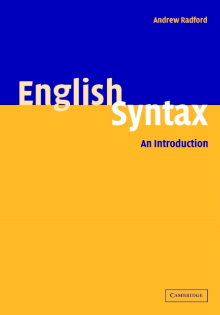 English Syntax : An Introduction, Hardback Book