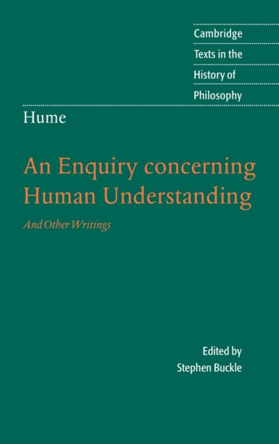 Hume: An Enquiry Concerning Human Understanding : And Other Writings, Hardback Book
