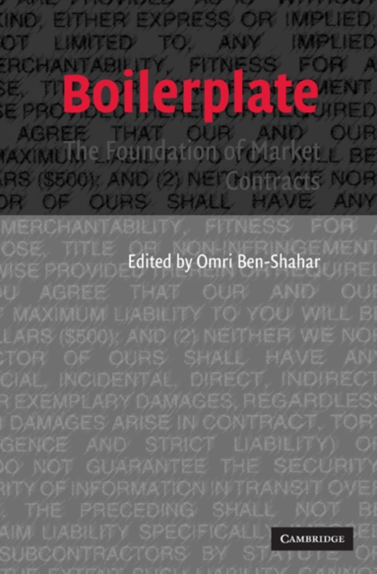 Boilerplate : The Foundation of Market Contracts, Hardback Book