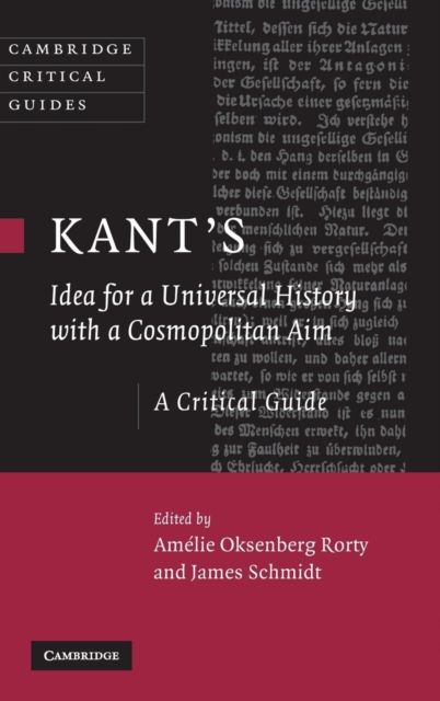 Kant's Idea for a Universal History with a Cosmopolitan Aim, Hardback Book